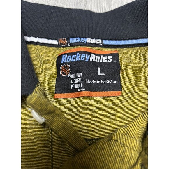 Vintage Y2K Boston Bruins NHL Hockey Polo Shirt Size Large HockeyRules - Picture 4 of 6